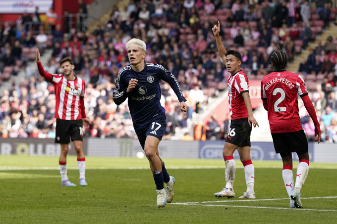 Garnacho vào sân và ghi bàn ở trận thắng Southampton